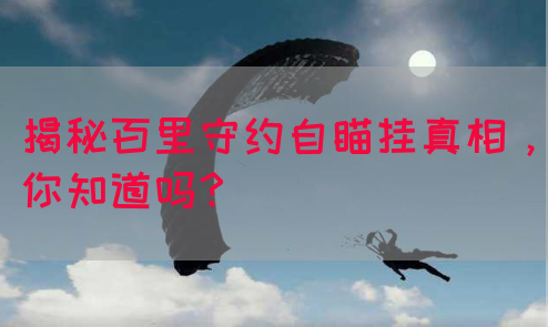 揭秘百里守约自瞄挂真相,你知道吗?(图1) 揭秘百里守约自瞄挂真相,你知道吗?(图1)