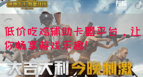 低价吃鸡辅助卡盟平台，让你畅享游戏乐趣！
