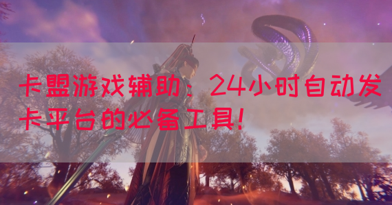 卡盟游戏辅助：24小时自动发卡平台的必备工具！