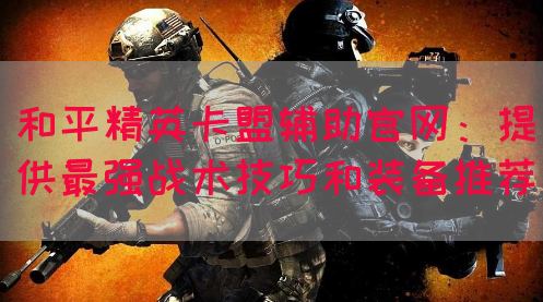和平精英卡盟辅助官网：提供最强战术技巧和装备推荐
